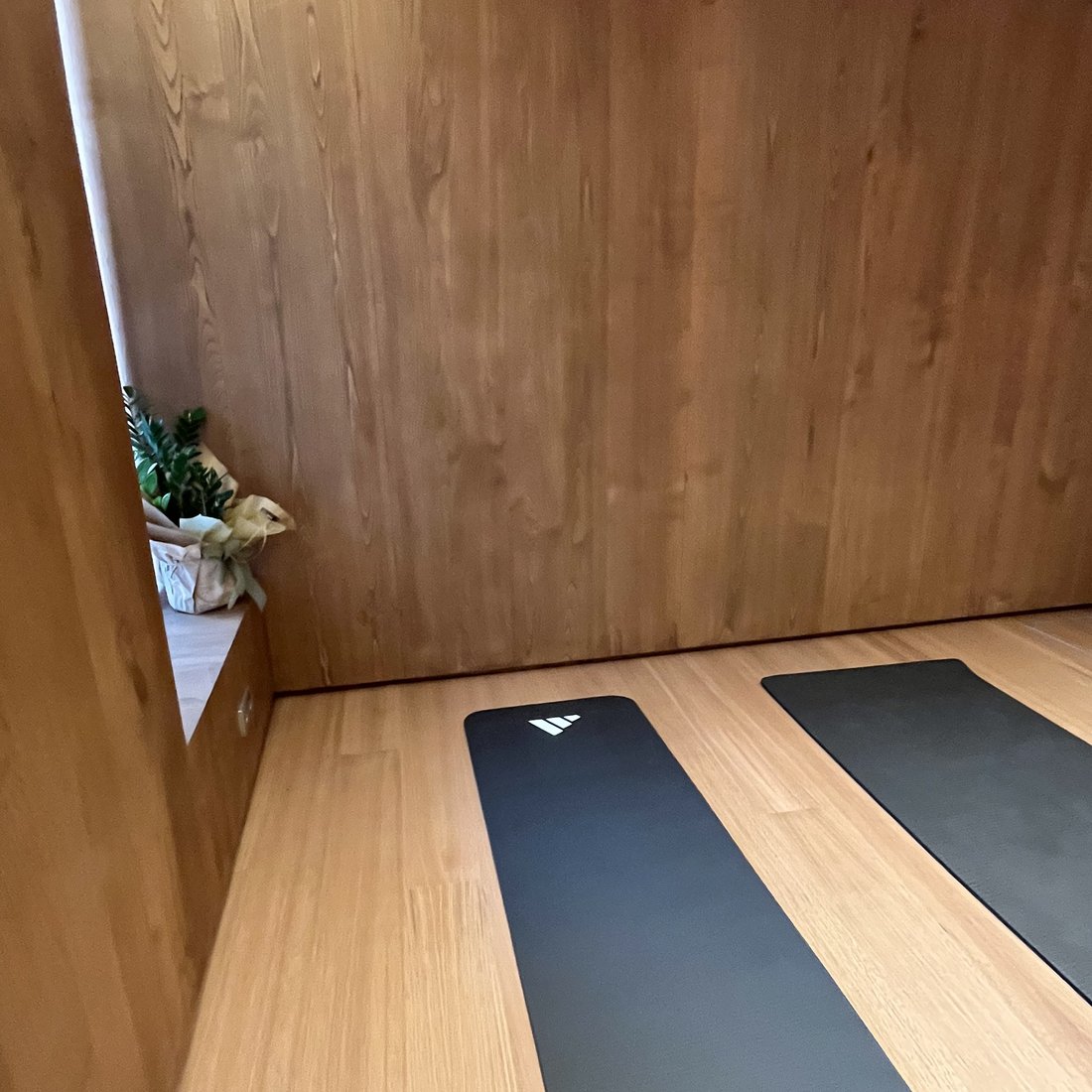 Sala polivalente: las esterillas en el suelo